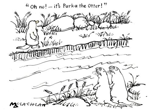 'Oh no! It's Parka the Otter!'