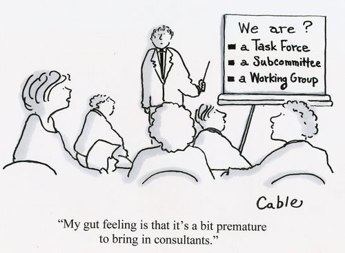 'My gut feeling is that it's a bit premature to bring in consultants.'