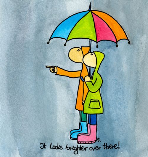 "It looks brighter over there!"