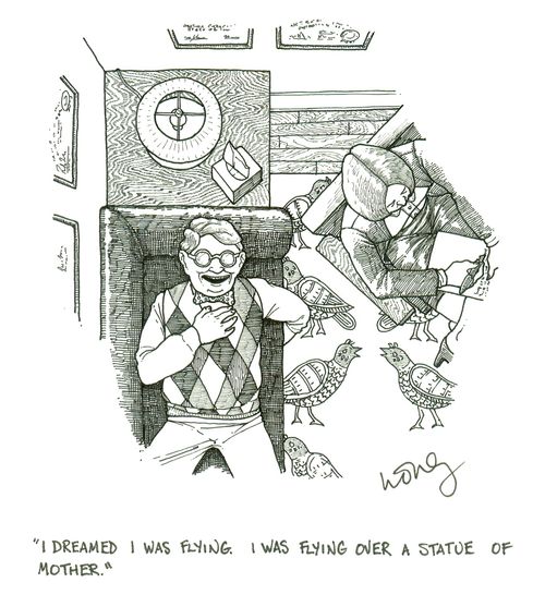 'I dreamed I was flying. I was flying over a statue of mother.'