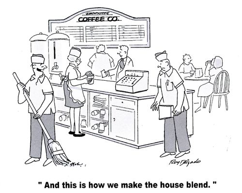 'And this is how we make the house blend.'