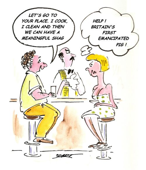 'Let's go to your place. I cook, I clean and then we can have a meaningful shag.'