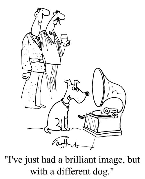 I've just had a brilliant image, but with a different dog.'