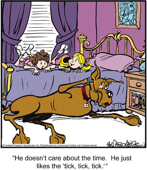 'He doesn't care about the time. He just likes the 'tick, tick, tick'.'