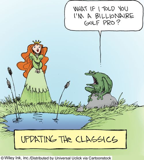 'What if I told you I'm a billionaire golf pro?'