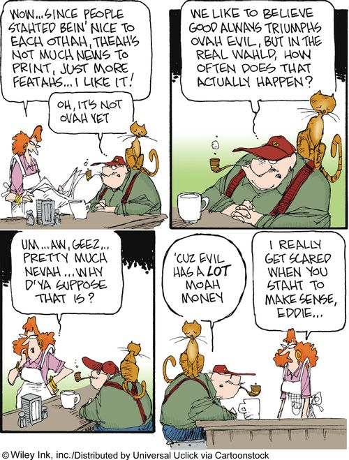 The Ekert Saga: 'Wow...since people stahted bein' nice to each othah, theah's not much news to print, just more featahs...I like it.'