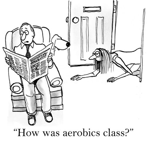 'How was aerobics class?'