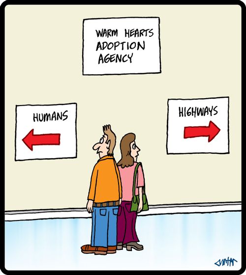 Warm Hearts Adoption Agency: Humans and Highways.