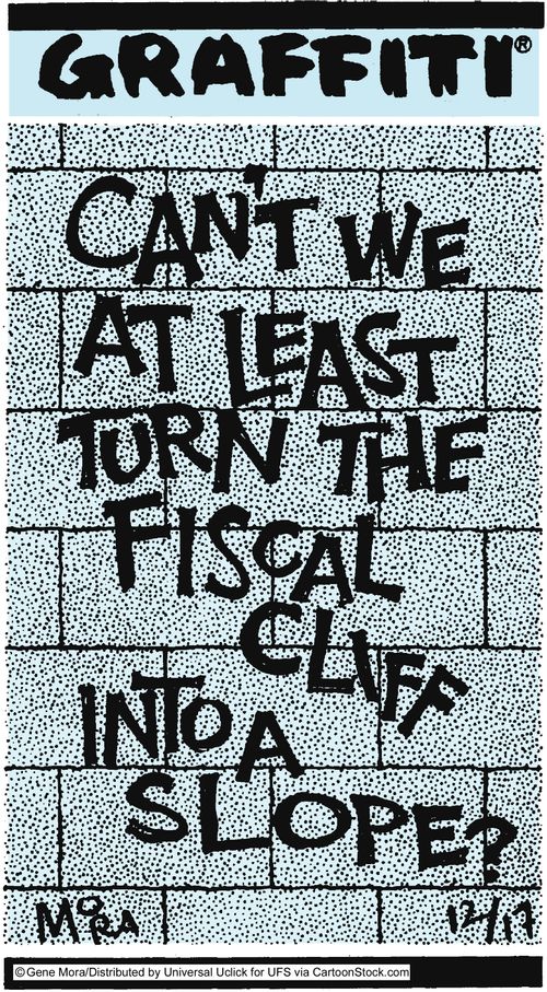 Can't we at least turn the fiscal cliff into a slope.