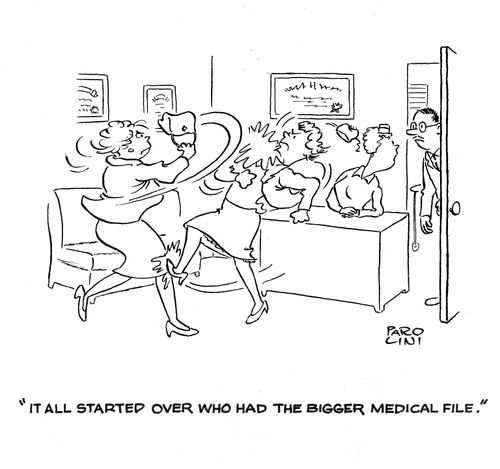 'It all started over who had the bigger medical file.'