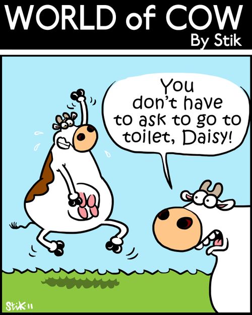 'You don't have have to ask to go to toilet, Daisy!'