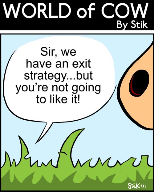 'We have an exit strategy, but you're not going to like it!'