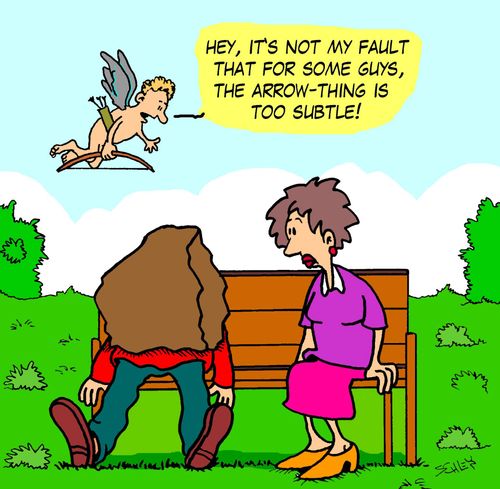 'Hey, it's not my fault that for some guys, the arrow-thing is too subtle!'
