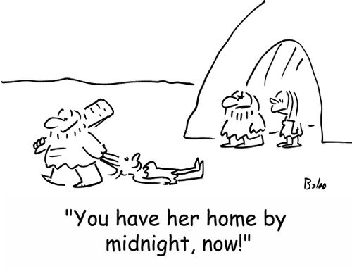 'You have her home by midnight, now!'