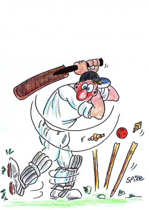 Bowled out.