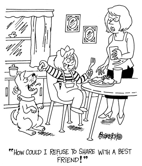 "How could I refuse to share with a  best friend!"
