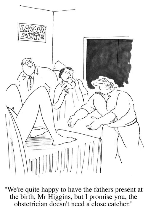 The obstetrician doesn't need a close catcher...