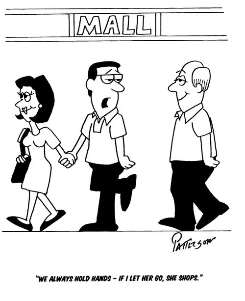 Mall: "We always hold hands - If I let go, she shops."