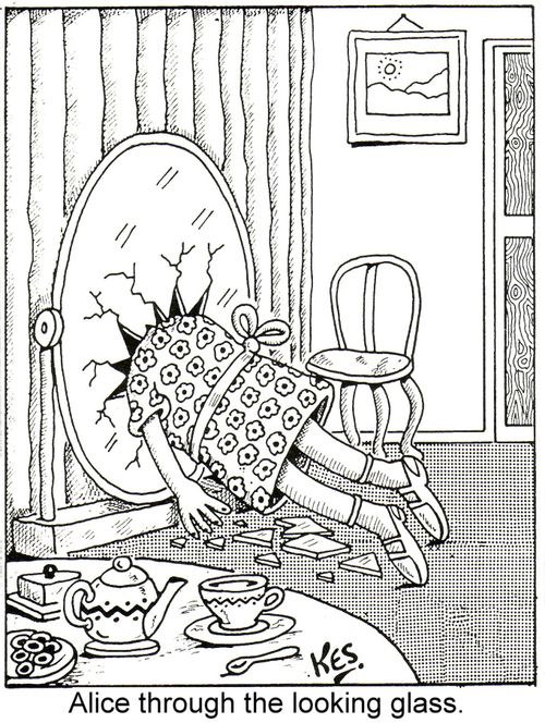 'Alice through the looking glass,'