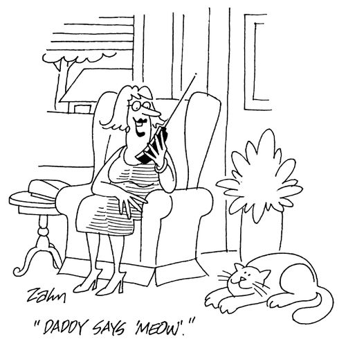 'Daddy says 'meow'.'