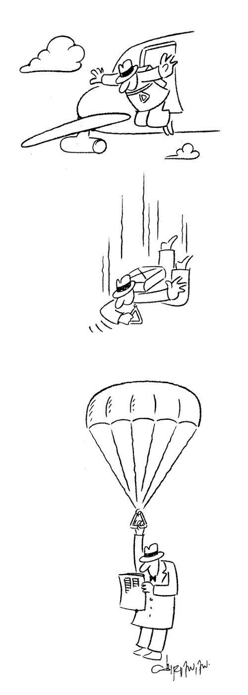Casual skydiving.