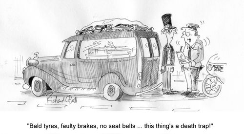'Bald tyres, faulty brakes, no seat belts ... this thing's a death trap!'