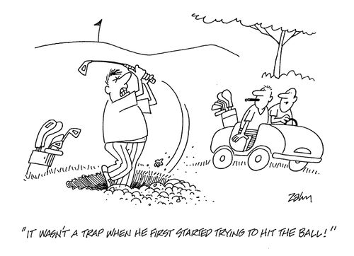 'it wasn't a trap when he first started trying to hit the ball!'