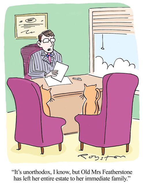 'It's unorthodox, I know, but Old Mrs Featherstone has left her entire estate to her immediate family.'
