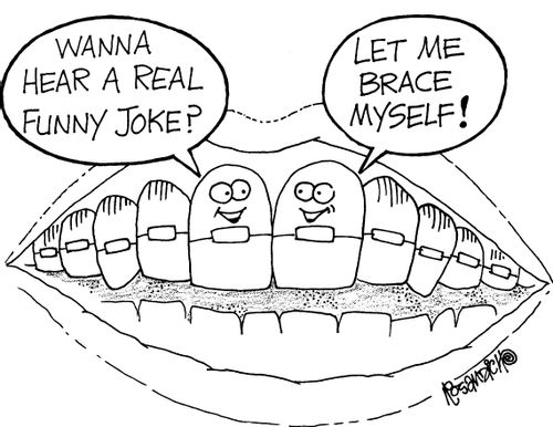 'Wanna hear a real funny joke?' 'Let me brace myself!'