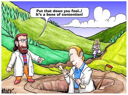 'Put that down your fool! It's a bone of contention.'