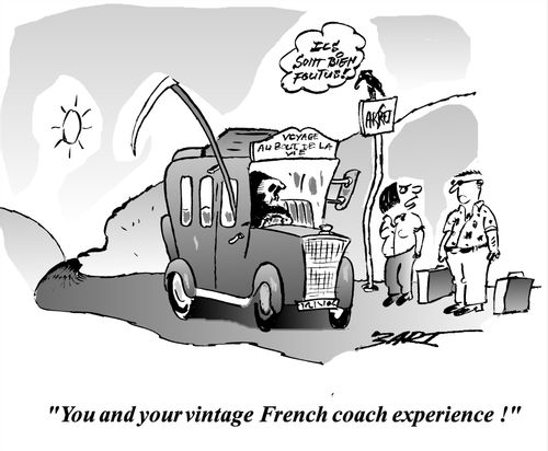 "You and your vintage French coach experience."