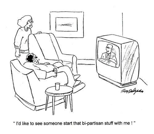 'I'd like to see someone start that bi-partisan stuff with me!'