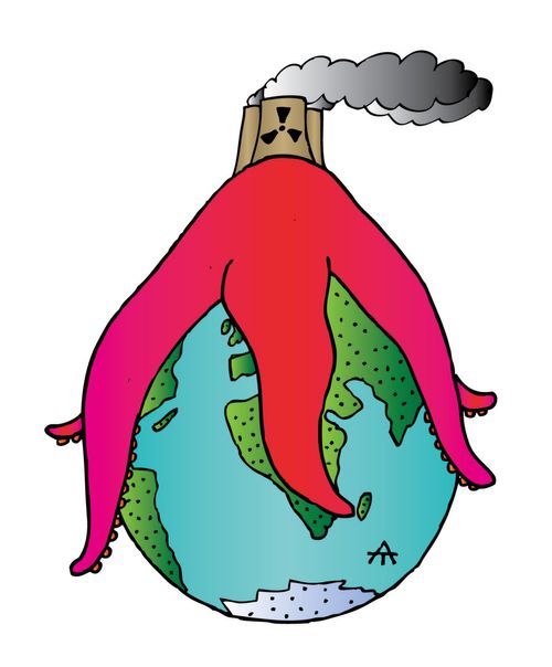 Nuclear Power Station and Earth