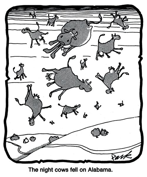 'The night cows fell on Alabama.'