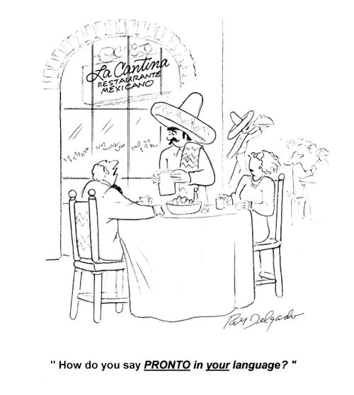 'How do you say pronto in your language?'