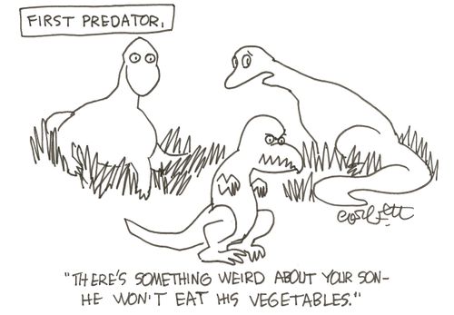 First Predator 'There's something wired about your son - he won't eat his vegetables.'