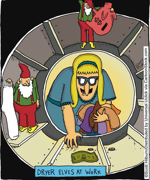 Dryer elves at work.
