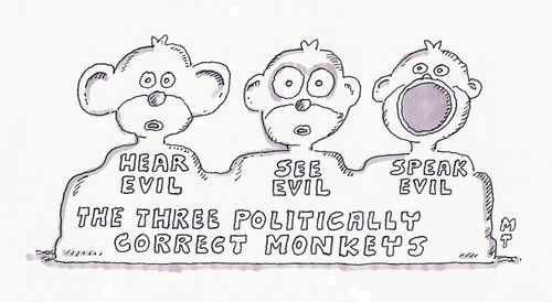 The three Politically Correct Monkeys