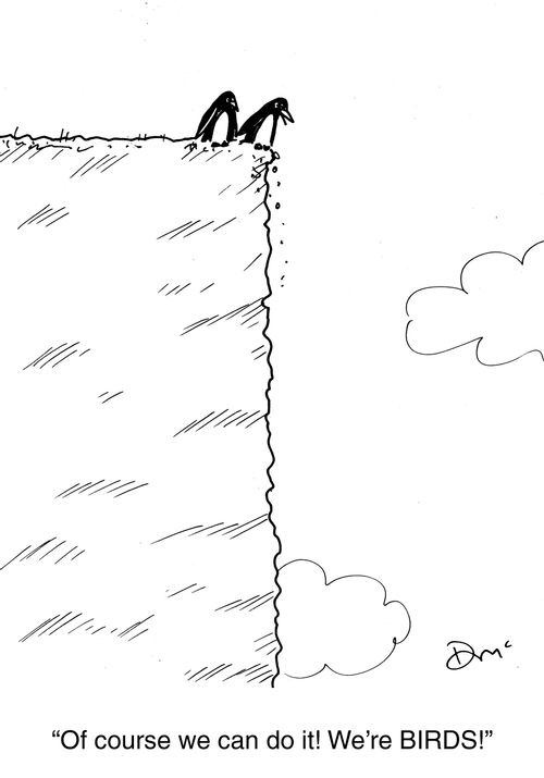'Of course we can do it! We're BIRDS!'