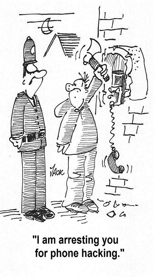 'I am arresting you for phone hacking.'