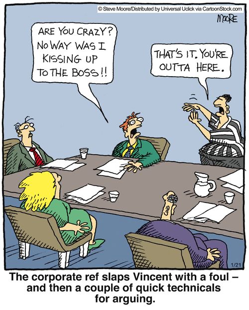 The corporate ref slaps Vincent with a foul- and then a couple of quick technicals for arguing.