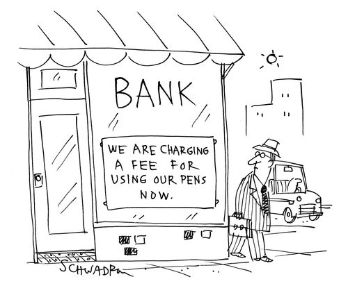 We are charging a fee for using our pens now.