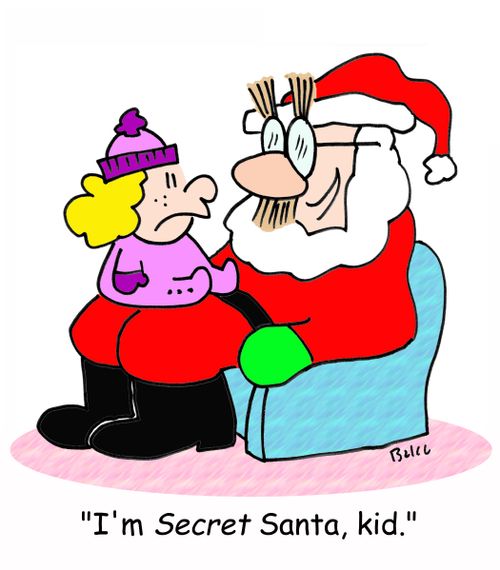 'I'm SECRET Santa, kid.'