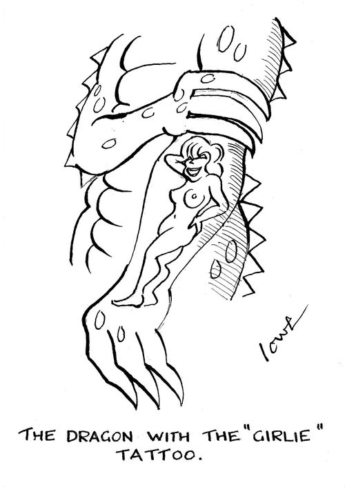 The dragon with the 'girlie' tattoo.