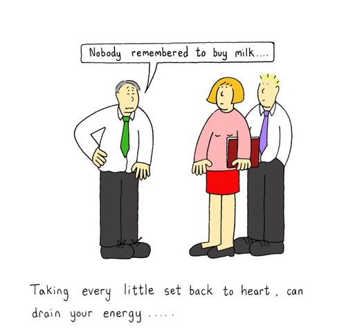 Taking every little set back to heart can drain your energy. . .