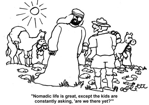 'Nomadic life is great, except the kids are constantly asking, 'are we there yet?''