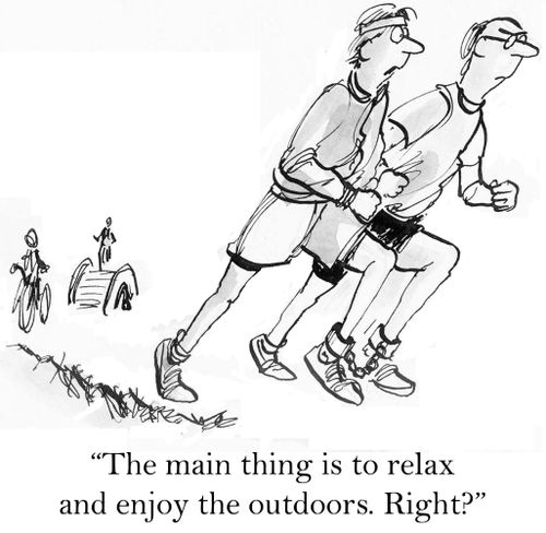 'The main thing is to relax and enjoy the outdoors. Right?'
