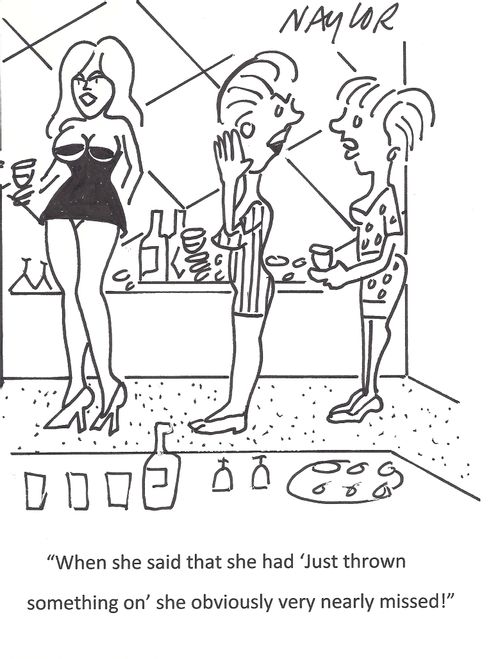 'When she said that she had 'Just thrown something on' she obviously very nearly missed!'