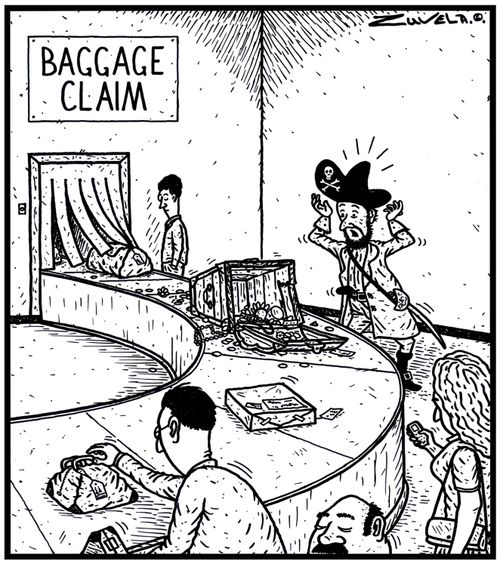 Luggage Collection: A pirate's damaged treasure chest.