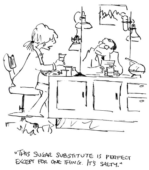 'This sugar substitute is perfect except for one thing. It's salty.'